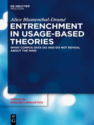 cover image of Entrenchment in Usage-Based Theories